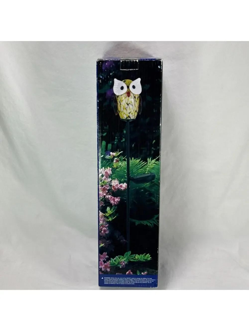Wilson & Fisher Glass Owl Solar Powered Yard Stake Light Beautiful RARE Unique
